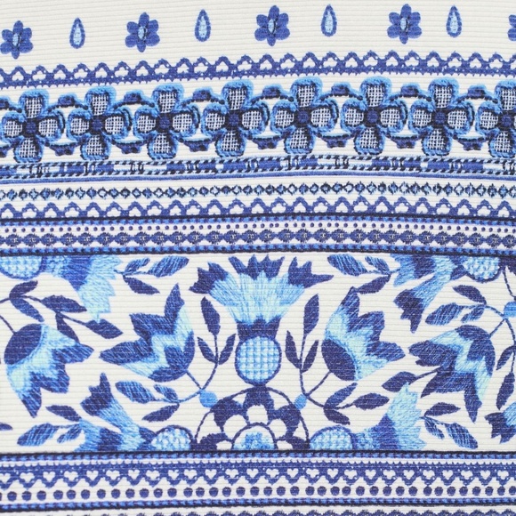 Anthropologie Farm Rio Blue Motif Tiled Slip Dress XS - Picture 4 of 13